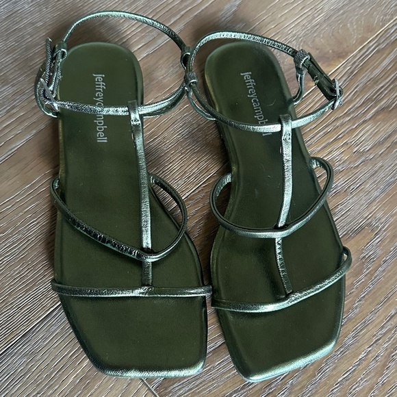 JEFFERY CAMPBELL Corinth Gladiator Sandal in Olive Metallic - Picture 3 of 11